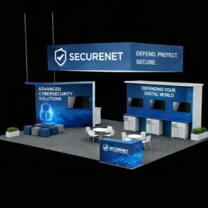 30×30 Cybersecurity Exhibit Booth Design